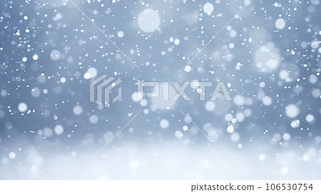 Abstract snow falling on blurred winter landscape background, for design and template Abstract snow falling on blurred winter landscape background, for design and template 106530754