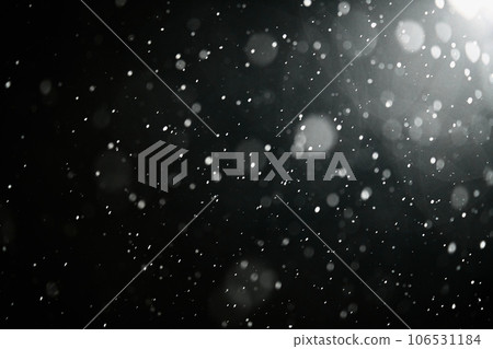 White snow isolated on dark background. Snowflakes falling down. Overlay effect for winter composition White snow isolated on dark background. Snowflakes falling down. Overlay effect for winter composition 106531184