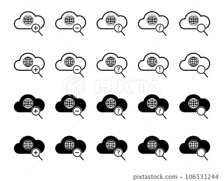 cloud computing icon set 106531244