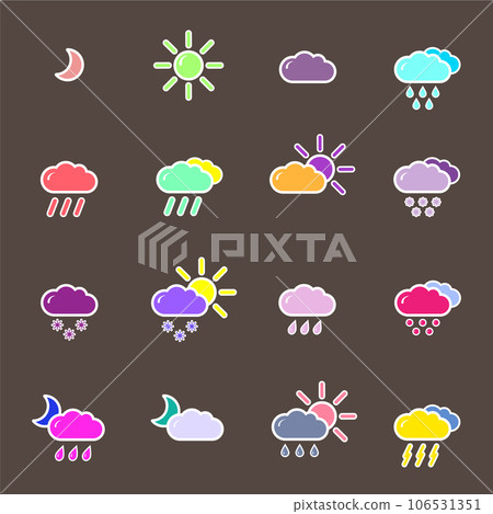 set with weather icons 106531351