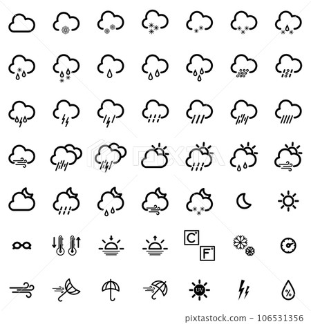set with weather icons 106531356