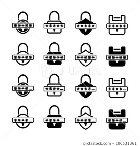 Set with Protect icons. Lock plotect Set with Protect icons. Lock plotect 106531361