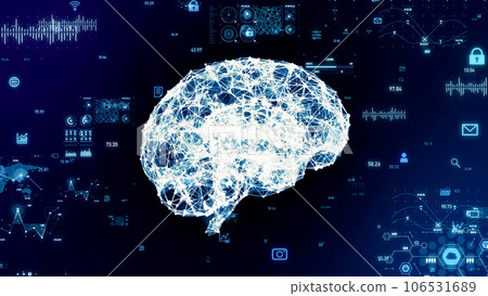 腦 CG 和數據圖像 AI/人工智能 腦 CG 和數據圖像 AI/人工智能 106531689