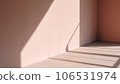 Abstract of natural shadow overlay in modern room interior design background, mockup and display for presentation, generative ai 106531974