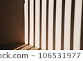 Abstract of natural window shadow overlay in modern room interior design background, mockup and display for presentation 106531977