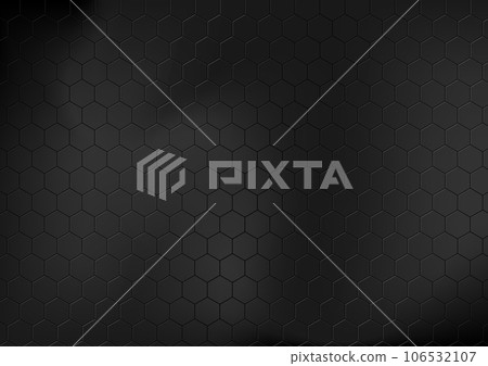 Black Shiny Background with Hexagonal Grid 106532107