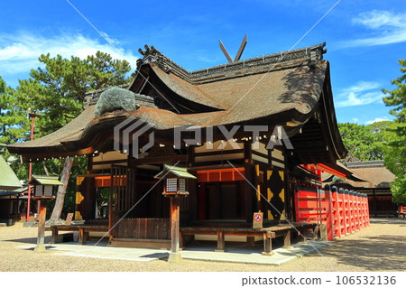 [Osaka Prefecture] Sumiyoshi Taisha Main Shrine (Third Main Shrine) on a sunny day 106532136
