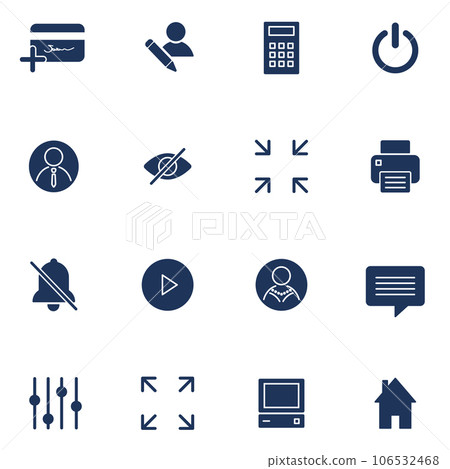 Modern flat icons vector collection. Interface elements, business and office items. Isolated on white background. 106532468