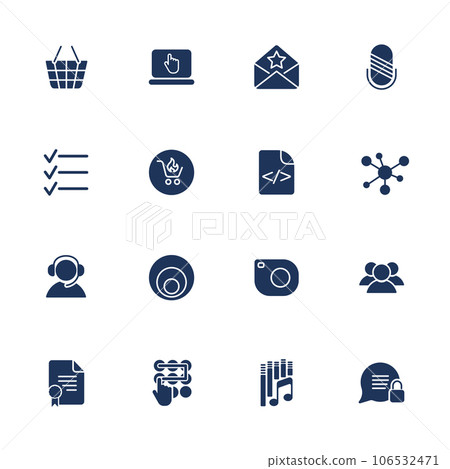 Set with icons in modern style. High quality symbols for web site design and mobile apps. 106532471