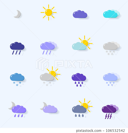 weather icons weather icons 106532542