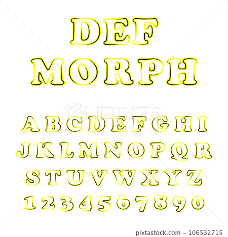 Vector of bold modern font and alphabet 106532715