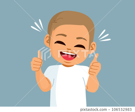 Child Making Approval Gesture Having Positive Attitude 106532983
