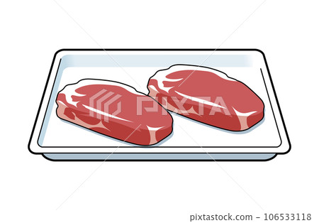 Pork shoulder loin butt illustration 106533118