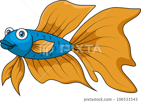 Cute fish cartoon on white background Cute fish cartoon on white background 106533543