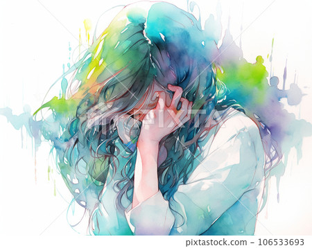 girl wrapped in sadness girl wrapped in sadness 106533693