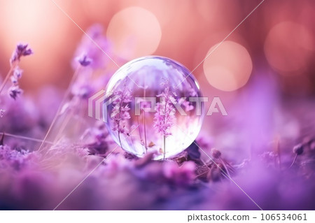 Sweet beautiful lavender flower field with bokeh background. 106534061