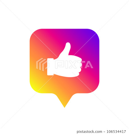 Social media modern like sign, gradient color. Like button, icon, symbol, ui, app, web. Vector illustration. EPS 10 Social media modern like sign, gradient color. Like button, icon, symbol, ui, app, web. Vector illustration. EPS 10 106534417