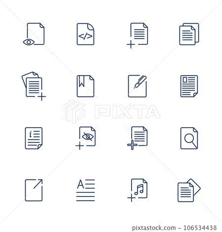 Paper icon, Document icon, Vector EPS10 Paper icon, Document icon, Vector EPS10 106534438