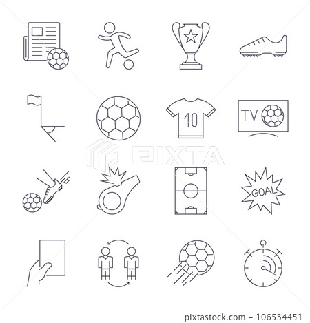 Soccer Icons set. Editable Stroke Soccer Icons set. Editable Stroke 106534451