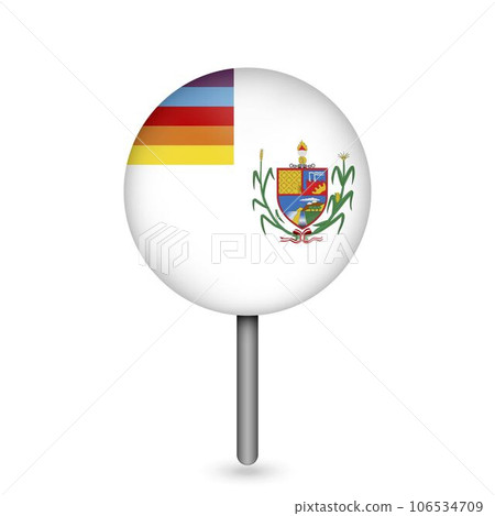 Map pointer with Department of La Libertad. Peru. Vector Illustration. 106534709