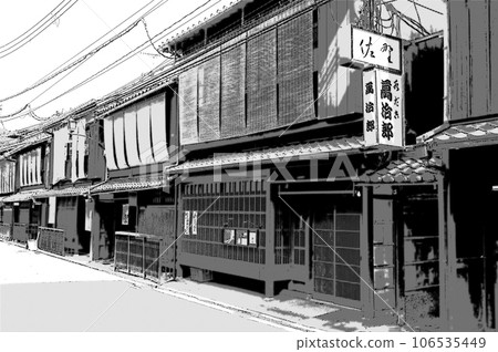 [漫畫風格京都]京町家的別緻外觀 106535449