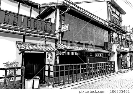 [漫畫風格京都]京町家的別緻外觀 106535461