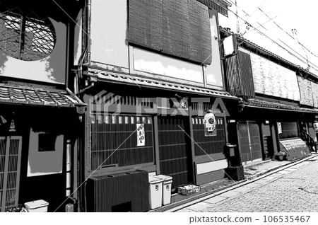 [漫畫風格京都]京町家的別緻外觀 106535467