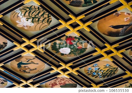 Traditional Japanese paintings on the ceiling of Eiheiji Temple, Kasashokaku, Fukui 106535530