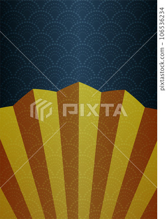 Qinghai wave pattern Background illustration of gold Japanese pattern Qinghai wave pattern Background illustration of gold Japanese pattern 106536234