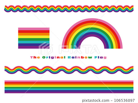 簡單的彩虹旗（彩虹）素材 106536897