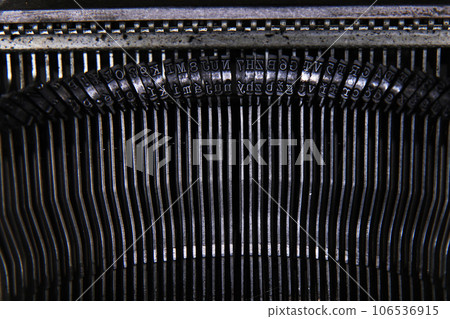 details of old typing machine 106536915