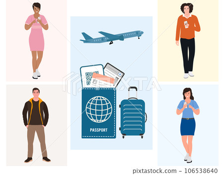 People Travel Tourist Tourism Passport Air Plane 106538640