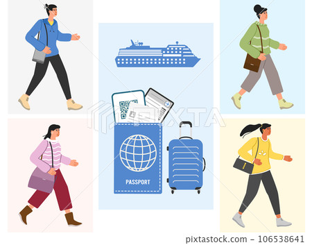 Sea cruise Ship People Travel Tourism Passport Sea cruise Ship People Travel Tourism Passport 106538641