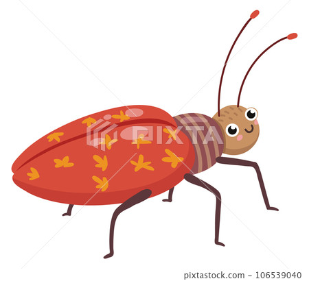 Cheerful bug character. Cartoon funny beetle mascot 106539040