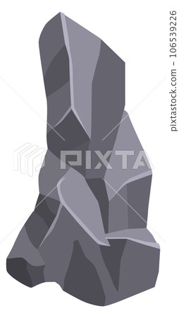 Natural rock element. Stone solid cartoon form 106539226