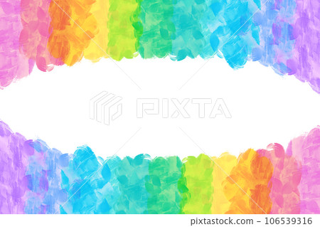 彩色水彩紋理背景畫筆描邊 106539316