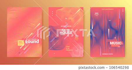 Electronic Dance Music Flyer. Techno Party Poster. Abstract 3d Electronic Dance Music Flyer. Techno Party Poster. Abstract 3d 106540298