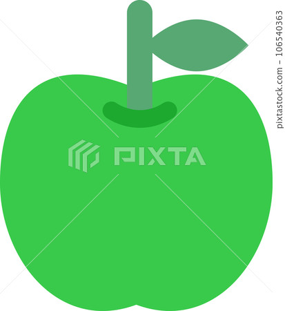 Simple cute silhouette illustration of an apple 106540363