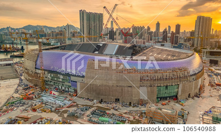 Sept 3 2023 stadium under construction, Kai Tak Sports Park Sept 3 2023 stadium under construction, Kai Tak Sports Park 106540988