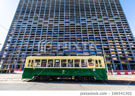 Nagasaki City Hall new building and tram [Nagasaki City] 106541302