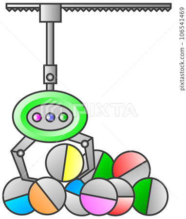 遊戲插圖，您可以通過用起重機將獎品吊到膠囊中來贏得獎品 106541469