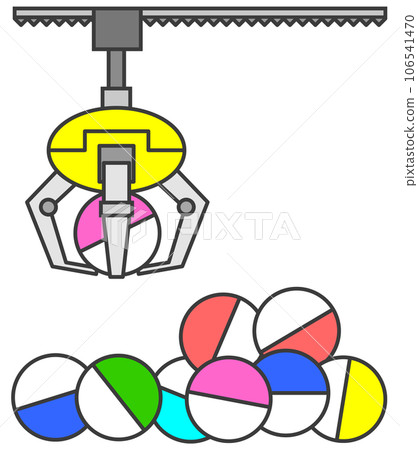 遊戲插圖，您可以通過用起重機將獎品吊到膠囊中來贏得獎品 106541470