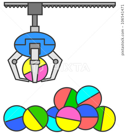 遊戲插圖，您可以通過用起重機將獎品吊到膠囊中來贏得獎品 106541471