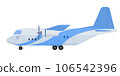 Cartoon cargo plane. Vector illustration isolated on white background 106542396
