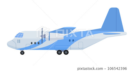Cartoon cargo plane. Vector illustration isolated on white background Cartoon cargo plane. Vector illustration isolated on white background 106542396