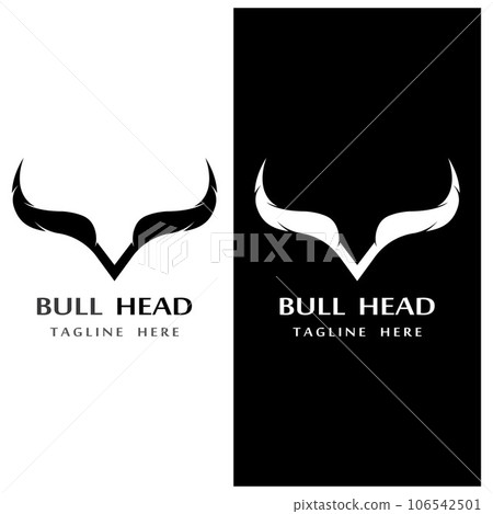 bull head horn icon template 106542501