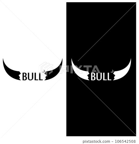 bull head horn icon template bull head horn icon template 106542508