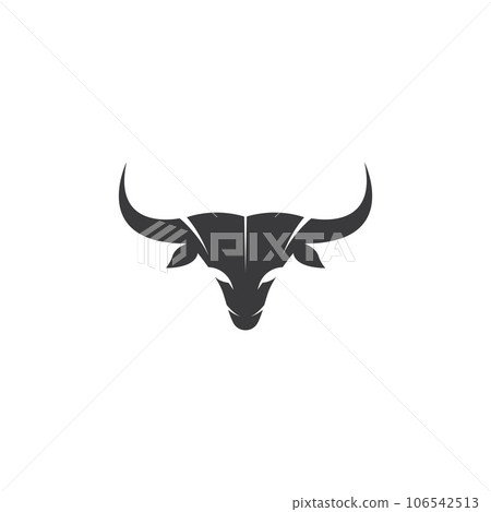 bull head horn icon template 106542513