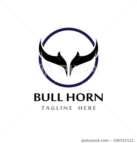 bull head horn icon template bull head horn icon template 106542522
