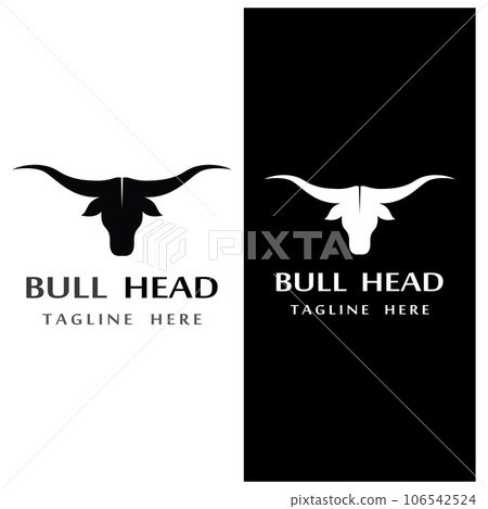 bull head horn icon template bull head horn icon template 106542524
